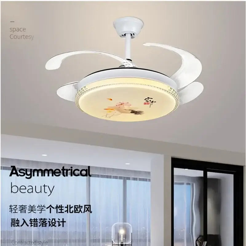 GobekUsa Dimmable Smart Home Bedroom Ceiling Fan Light with Remote Control, photo 4 of 6