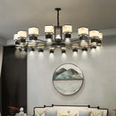 GobekUsa Chinese Zen Marble Chandelier for Living Room, Restaurant, and Bedroom