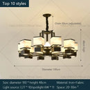 GobekUsa Chinese Zen Marble Chandelier for Living Room, Restaurant, and Bedroom