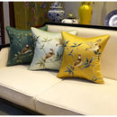 GobekUsa Birds Branches Embroidered Pillow Covers - Chinoiserie Style Chic Interiors