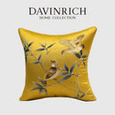 GobekUsa Birds Branches Embroidered Pillow Covers - Chinoiserie Style Chic Interiors