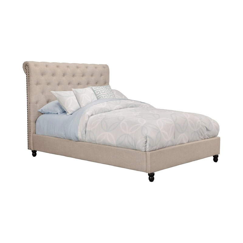 Chloe Queen Bed, Light Grey