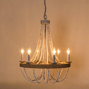 Chokio 6-Light Wood Bead Chandelier