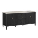 James Martin Myrrin 72" Double Bathroom Vanity, Carbon Oak