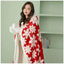 GobekUsa Hooded Christmas Coral Velvet Wearable Blanket