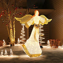 5.2 Feet Christmas Pre-Lit Angel with Halo Wings and 180 Warm White LED Lights by LJGDeals