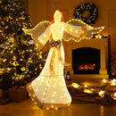 5.2 Feet Christmas Pre-Lit Angel with Halo Wings and 180 Warm White LED Lights by DirectDeals