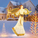 5.2 Feet Christmas Pre-Lit Angel with Halo Wings and 180 Warm White LED Lights by LJGDeals