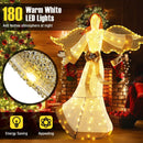 5.2 Feet Christmas Pre-Lit Angel with Halo Wings and 180 Warm White LED Lights by DirectDeals