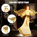 5.2 Feet Christmas Pre-Lit Angel with Halo Wings and 180 Warm White LED Lights by LJGDeals
