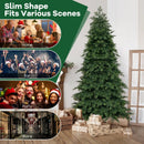 6/7.5 Feet Pre-Lit Artificial Christmas Tree with 11 Modes and Metal Stand by LJGDeals