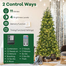 6/7.5 Feet Pre-Lit Artificial Christmas Tree with 11 Modes and Metal Stand by LJGDeals