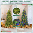 6/7.5 Feet Pre-Lit Artificial Christmas Tree with 11 Modes and Metal Stand by LJGDeals