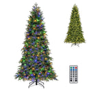 6/7.5 Feet Pre-Lit Artificial Christmas Tree with 11 Modes and Metal Stand by LJGDeals