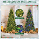 6/7.5 Feet Pre-Lit Artificial Christmas Tree with 11 Modes and Metal Stand by LJGDeals