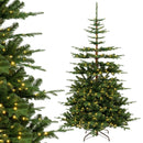 7 Feet Hinged Artificial Pre-lit Christmas Tree with 1303 Branch Tips by LJGDeals