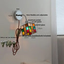 GobekUsa Adjustable Arm LED Wall Light Fixture with Pull Chain Switch, White Glass