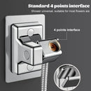 Chrome adjustable shower head holder with hose for bathroom by Decorbites