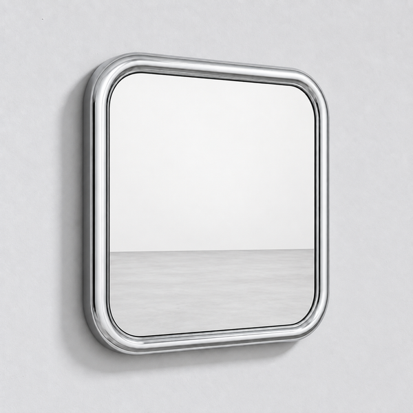 Chrome Bold Square Mirror, photo 2 of 5