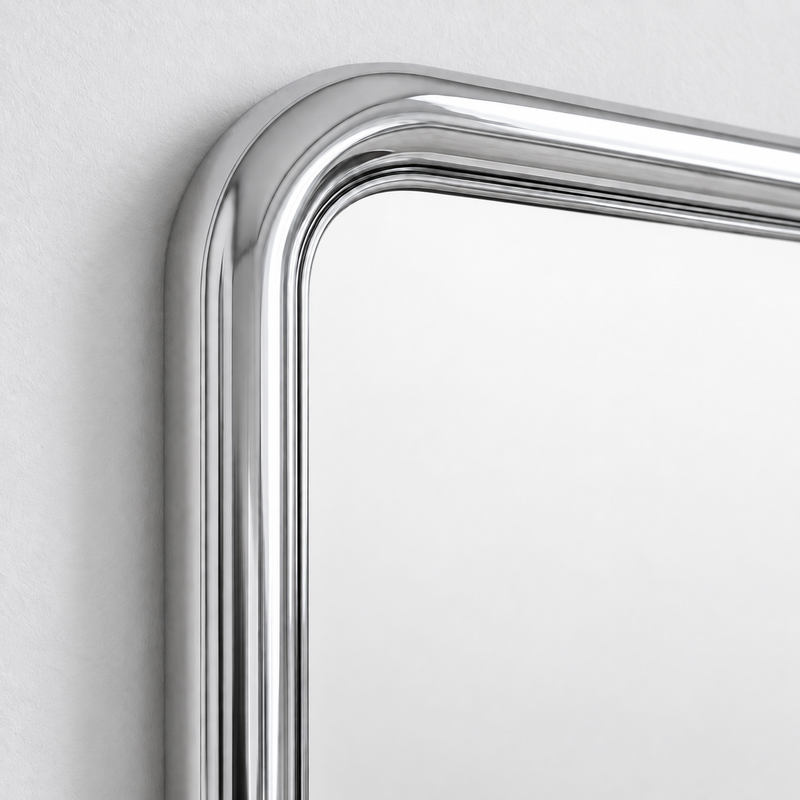 Chrome Bold Square Mirror, photo 3 of 5