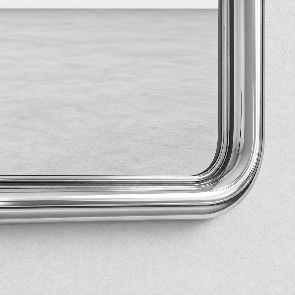 Chrome Bold Square Mirror, photo 4 of 5