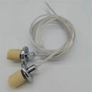 Chrome ceramic lamp thread holder with cable lead bedroom 2pcs by Decorbites