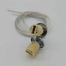 Chrome ceramic lamp thread holder with cable lead bedroom 2pcs by Decorbites