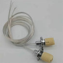 Chrome ceramic lamp thread holder with cable lead bedroom 2pcs by Decorbites