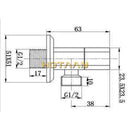 Chrome copper triangle valve set for bathroom and toilet control by Decorbites