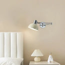 GobekUsa Cream LED Swing Arm Wall Lamp for Living Room Bedroom Mirror Stair Light