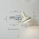 GobekUsa Cream LED Swing Arm Wall Lamp for Living Room Bedroom Mirror Stair Light