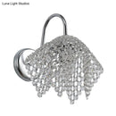 GobekUsa Nordic Crystal Drip Wall Sconce Lighting in Chrome: 1-Light Wall Mount Fixture