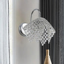 GobekUsa Nordic Crystal Drip Wall Sconce Lighting in Chrome: 1-Light Wall Mount Fixture