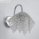 GobekUsa Nordic Crystal Drip Wall Sconce Lighting in Chrome: 1-Light Wall Mount Fixture