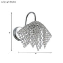 GobekUsa Nordic Crystal Drip Wall Sconce Lighting in Chrome: 1-Light Wall Mount Fixture