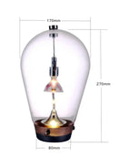 GobekUsa Gravitational Chrome LED Table Lamp for Bedroom Study & Work