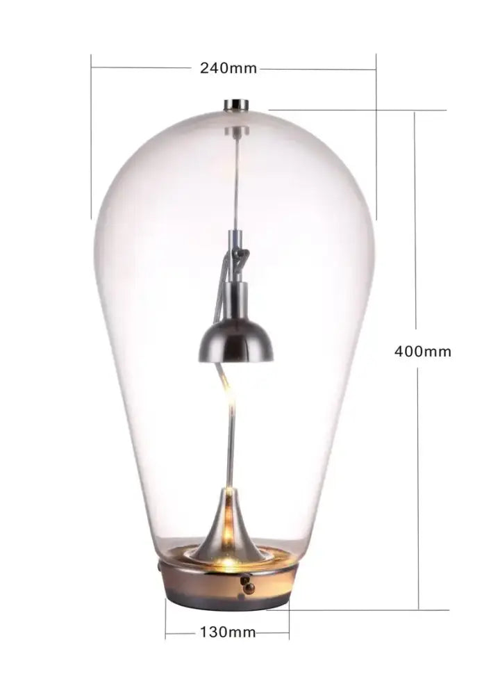 GobekUsa Gravitational Chrome LED Table Lamp for Bedroom Study & Work, photo 7 of 8