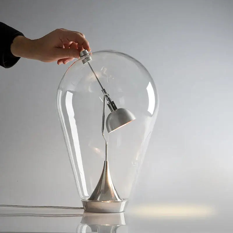 GobekUsa Gravitational Chrome LED Table Lamp for Bedroom Study & Work, photo 2 of 8