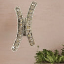 GobekUsa Chrome Curvy Crystal Prism Wall Sconce LED Light for Living Room