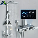 GobekUsa Digital Display Shower System with Thermostatic Control and Tub Spout