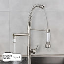 GobekUsa Kitchen Faucet Pull Out Dual Spout Single Handle Mixer Tap 360 Rotation