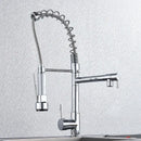GobekUsa Kitchen Faucet Pull Out Dual Spout Single Handle Mixer Tap 360 Rotation