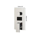GobekUsa Digital Shower Mixer Valve Control Panel with Single Handle - Wall Mount