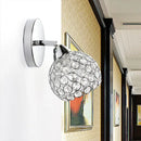 GobekUsa Chrome Dome Crystal Wall Sconce with 1 Light - Elegant Lighting for Living Room
