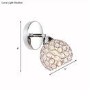GobekUsa Chrome Dome Crystal Wall Sconce with 1 Light - Elegant Lighting for Living Room