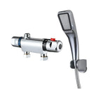 GobekUsa Dual Handle Thermostatic Shower Faucet Mixer Valve, Wall Mounted Chrome