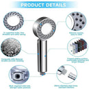 Chrome dual sided shower head with shower gel container bathroom spray by Decorbites