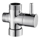 Chrome finished 3-way shower head diverter valve bathroom switch by Decorbites