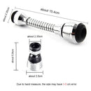 Chrome flexible kitchen faucet extension tube with rubber seals by Decorbites