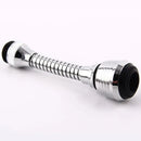 Chrome flexible kitchen faucet extension tube with rubber seals by Decorbites